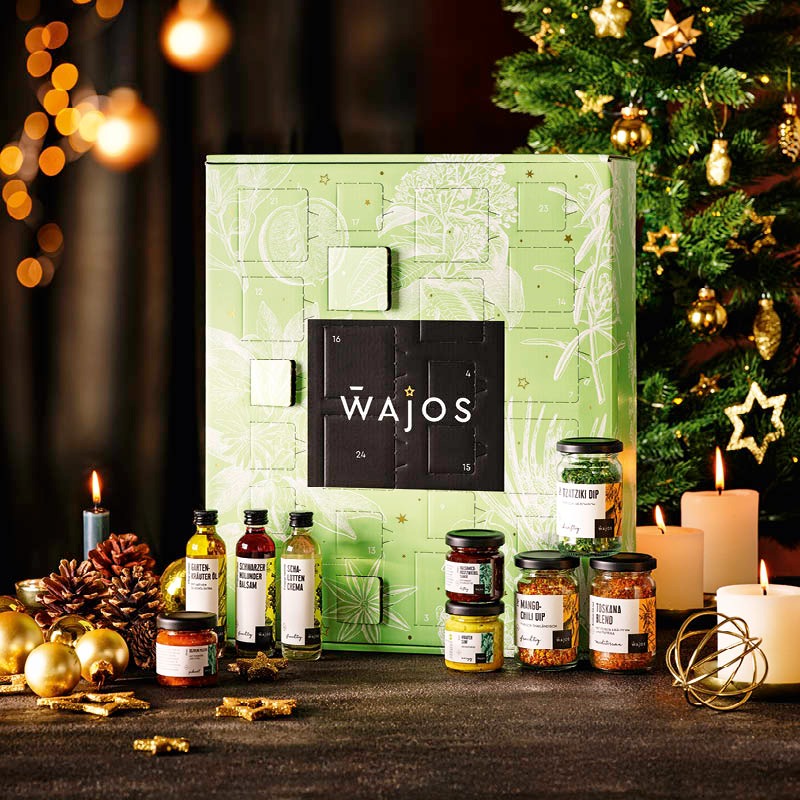 Veganer Feinkost & Gewürz Adventskalender von Wajos